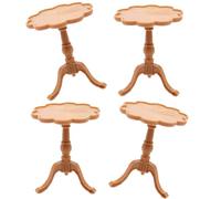 JSGHGDF Ensemble de meubles de table d'angle | 1 : 12 pièces de maison rondes avec piédestal pour salles de collection, étagères d'affichage, arrière-plans photo