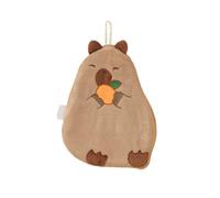 JSGHGDF Essuie-Mains Kid Super Absorbant Kitchen, Kapibara Eats Fruit | Serviette Coraux Mouchoir en molleton Suspendu Lingette Torchon de salle de bain