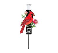 JSGHGDF Piquet commémoratif en métal solide éclairé par le soleil avec motif de créature ailée en cristal pour la présentation de souvenirs en plein air, lampe commémorative solaire étanche