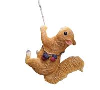 JSGHGDF Sculptures d'animaux en résine résistantes aux intempéries pour pot de fleurs grimpant écureuil singe décoration cadeau intérieur et extérieur Sculptures créatives d'animaux en résine