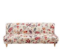 JSKK Housse/Couverture de Canape Lit Clic Clac 140x190 Matelassee Housse de Canapé sans Bras Extensible Grise Housse Clic Clac sans Bras/Housse pour Canapé sans Accoudoirs 3/2/1 Place