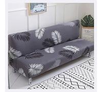 JSKK Housse/Couverture de Canape Lit Clic Clac 140x190 Matelassee Housse de Canapé sans Bras Extensible Grise Housse Clic Clac sans Bras/Housse pour Canapé sans Accoudoirs 3/2/1 Place