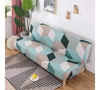 JSKK Housse/Couverture de Canape Lit Clic Clac 140x190 Matelassee Housse de Canapé sans Bras Extensible Grise Housse Clic Clac sans Bras/Housse pour Canapé sans Accoudoirs 3/2/1 Place