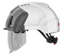 JSP Casque de protection industriel EVO®VISTAshield® EN 397 ventilé couleur blanc/verre fumé
