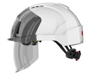 JSP Casque de protection industriel EVO®VISTAshield® EN 397 ventilé couleur blanc/verre fumé