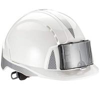 JSP Casque EVOLite® Porte-Card - CR2 Gris - ventilé - crémaillère - Blanc (AJB170-D00-100)