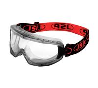 JSP EVO Lunettes de Sécurité à Verre Unique - Transparentes - Anti-Rayures et Anti-Buée - Protection Oculaire Légère - Bandeau Réglable pour Industrie, Construction et Bricolage - EN 166 & EN 170