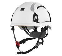 JSP Evo Alta DUALSWITCH Casque de sécurité Industriel - cliquet - aéré - Blanc - CR2 - Casque de Chantier avec jugulaire pour travaux en Hauteur et élagage - en 12492, en 397 & en 50365