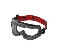 JSP EVO Lunettes de Sécurité à Verre Unique - Transparentes - Anti-Rayures et Anti-Buée - Protection Oculaire Légère - Bandeau Réglable pour Industrie, Construction et Bricolage - EN 166 & EN 170