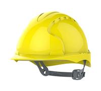 JSP EVO2 Casque de Chantier, Non Ventilé, Cliquet Coulissant, Jaune