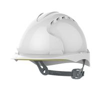 JSP EVO2 Casque de sécurité - Mécanisme à cliquet - Aéré - Blanc - Ajustement précis - Casque de Chantier Robuste pour Industriel, Maintenance Usine, travaux Routiers & ingénierie - en 397