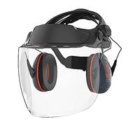 JSP EVOGuard C2 Serre-Tête Industriel avec Écran Anti-Buée, Système Complet | Serre-tête industriel avec visière transparente anti-buée pour protection sans casque. EN 166 certifié.
