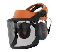 JSP EVOGuard M2 Serre-Tête Forestier avec Visière, 70% Luminosité | Serre-tête forestier avec visière grillagée inox et double protection oculaire. EN 1731 certifié.
