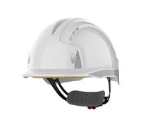 JSP EVOLITE Casque de sécurité léger CR2 à cliquet - Aéré - Blanc - Confort et Ajustement précis - Casque de Chantier pour Industrie, ingénierie & travaux Routiers - en 397