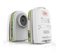 JSP Filtres ABEK1P3 PressToCheck (1 Paire) pour FORCE8 & FORCE10 | Protection gaz, vapeurs, ammoniac, gaz acides et poussières. Bricolage, industrie. EN 14387.