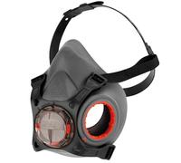JSP FORCE8 Demi-Masque Respirateur Réutilisable Sans Filtre - Taille M | Compatible filtres PressToCheck P3, A2P3, ABEK1P3. Certifié EN 140. Fabriqué au Royaume-Uni.