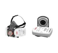 JSP Masque Force®8 M avec cartouches PressToCheck™ P3 (BHT0A3-0L5-N00) & Paire de cartouches PressToCheck™ P3 (BMN990-001-700)