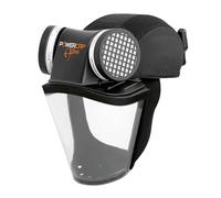 JSP POWERCAP ACTIVE PAPR Masque Respiratoire Ventilé - Avec Filtre - Batterie 8h & USB - Protection Tête - Anti Poussière & Particules - Travaux du Bois, Bricolage - EN 12941 & EN 812