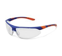 JSP Stealth 9000 Transparent Cadre et anti-buée lentille Lunettes - Bleu/orange (ASA770-15N-800)