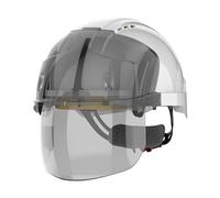 JSP Casque de protection industriel EVO®VISTAshield® EN 397 ventilé couleur blanc/verre fumé