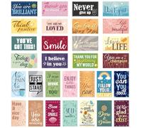 JSRQT 90 Pièces Cartes Postales de Vœux Inspirantes 30 Styles Encouragement Motivation Notes avec Citation pour Étudiants Enseignants École d'Affirmation Positive Quote Cards Cadeaux Scolaires