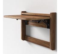 JSWHYBD Bureau Rabattable Mural Pliable, Table Flottante Peu encombrante de 25"× 18,5" pour Chambre à Coucher, Balcon, Bureau, Salon, Cuisine et Petit Espace Natural Wood