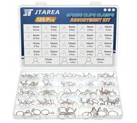 JTAREA 15Tailles Collier Durite Essence Set 5 6 7 8 9 10 11 12 13 14 15 16 17 18 20 mm Clip à Ressort Tuyau Serrage Durite Essence Serre-joints à Tuyaux