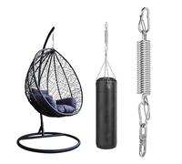 JTKSSCS Ressorts de Suspension Chaise Suspendue Chaise Longue balançoire Ressort hamac cintres Crochet de Suspension en Acier Robuste capacité Poids 265lbs(Silver)