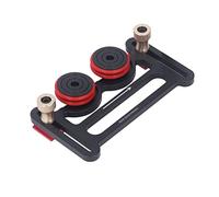 JTLB Rouleau de guidage à double roue, en alliage d'aluminium avec blocs coulissants, rouleau d'angle incliné pour le travail du bois, scies de table, rouleau coulissant pour standard 30 et 45
