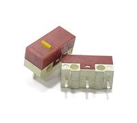JTQYFI Lot de 2/10 boutons muet Huano à pois jaunes, 30 millions de clics, entretien Microswitch Microswitch marche/arrêt