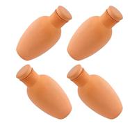 JTQYFI Lot de 4 pics d'arrosage de jardin en terre cuite à arrosage automatique pour herbes en pot, intérieur et extérieur, dure 10 à 14 jours