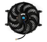 Jtron 30.5cm Kit de montage de ventilateur de radiateur électrique de 12V 80W Pour ventilation et refroidissement - voitures et véhicules spéciaux Ventilateur d'évacuation