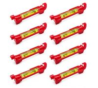 jtum Niveau à Bulle pour Cordeau, Niveau Rouge Linéaire, Petit Niveau de Précision pour Maçonnerie, Bricolage et Alignement, Lot de 8 Pièces