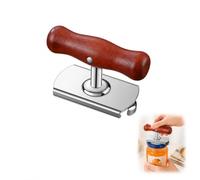 jtum Ouvre-Bocal Sans Effort Réglable pour Seniors et Mains Faibles | Ouvre-Boite de Conserve en Acier Inoxydable 2,5-10,2 cm avec Manche en Bois, pour Bocaux, Bouteilles et Couvercles à Vis