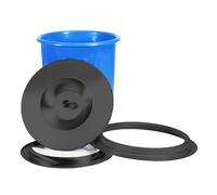 JTWWDM Couvercle de Poubelle en Acier Inoxydable pour Cuisine, Poubelle Encastrée sur Plan De Travail, Bac À Déchets Encastré Gain de Place, Poubelle Intégrée dans Le Placard,Noir,5L