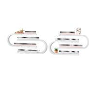 JTWWDM Étagères Rangement pour Vernis à Ongles en Métal, Étagère Murale pour Rouges à Lèvres, Parfums et Cosmétiques, Lot 2 Présentoirs Muraux en Forme U pour Spa, Salon Beauté,Blanc,2P