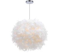 JTY Lustre Suspension Ø 30cm Lustre Plume Blanche Suspension Luminaire pour Chambre 30cm Blanc blanc LUSTRE