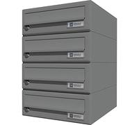 JU HBFA4/08-302 RAL9007 Set de 4 accessoires pour briques de maison en acier Gris RAL 9007 300 x 440 x 380 mm