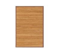 JUANIO Lot de 2 Tapis de Sol antidérapant, Moquette à Rayures en Bambou Coloris Naturel - Longueur 90 x Profondeur 60 cm
