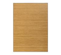 JUANIO Tapis de Sol antidérapant, Moquette à Rayures en Bambou Coloris Naturel - Longueur 250 x Profondeur 180 cm