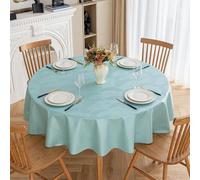 JuanNest Nappe Rond en PU Couverture De Table Antidérapant Protecteur De Table Imperméables Nappe Enduite Ronde pour Cuisine Terrasse, Mariage Pique Nique Maison Extérieur Intérieur F,220CM