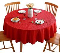 JuanNest Nappe Ronde, Diamètre en Polyester, Légèrement Imperméable avec Effet Lotus, Durables, Résistante Aux Rayures pour La Maison, Mariages, Les Fêtes, Table De Salle À Manger 300CM