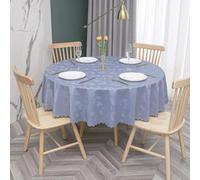 JuanNest Nappe Ronde PVC Anti Taches Étanche Table À Manger Nappes, Épaissie Résistante Aux Rayures,Facile À Laver Et Repasser pour Salle À Manger,Jardin en Plein Air Jardin, Fête E,Diameter 180 cm