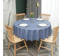 JuanNest Nappe Ronde PVC Anti Taches Étanche Table À Manger Nappes, Épaissie Résistante Aux Rayures,Facile À Laver Et Repasser pour Salle À Manger,Jardin en Plein Air Jardin, Fête P,Diameter 140 cm