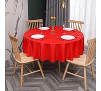 JuanNest Nappe Ronde PVC Anti Taches Étanche Table À Manger Nappes, Épaissie Résistante Aux Rayures,Facile À Laver Et Repasser pour Salle À Manger,Jardin en Plein Air Jardin, Fête C,Diameter 180 cm