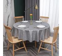 JuanNest Nappe Ronde PVC Anti Taches Étanche Table À Manger Nappes, Épaissie Résistante Aux Rayures,Facile À Laver Et Repasser pour Salle À Manger,Jardin en Plein Air Jardin, Fête O,Diameter 160 cm