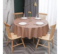 JuanNest Nappe Ronde PVC Anti Taches Étanche Table À Manger Nappes, Épaissie Résistante Aux Rayures,Facile À Laver Et Repasser pour Salle À Manger,Jardin en Plein Air Jardin, Fête G,Diameter 120 cm