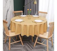 JuanNest Nappe Ronde PVC Anti Taches Étanche Table À Manger Nappes, Épaissie Résistante Aux Rayures,Facile À Laver Et Repasser pour Salle À Manger,Jardin en Plein Air Jardin, Fête B,Diameter 200 cm