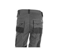 JUBA Pantalon Multipoches, 68 % Coton, 30 % Polyester et 2 % Élasthanne, 260 g par m², Gris avec Détails Noirs, Taille L