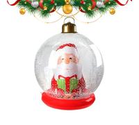 Jubepk Boule de Noël gonflable géante - Ornements de Noël décorés avec Père Noël à l'intérieur - Boules de Noël gonflables pour l'extérieur - 60 cm - PV